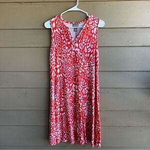 Chico's Animal Print Sleeveless Dress - Size S Spring Summer Vacation Resortwear